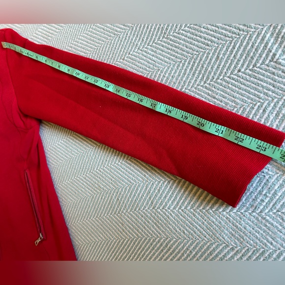 Prada Red Wool Zip-up Sweater, woman’s size 44 (S/M) - Picture 6 of 12
